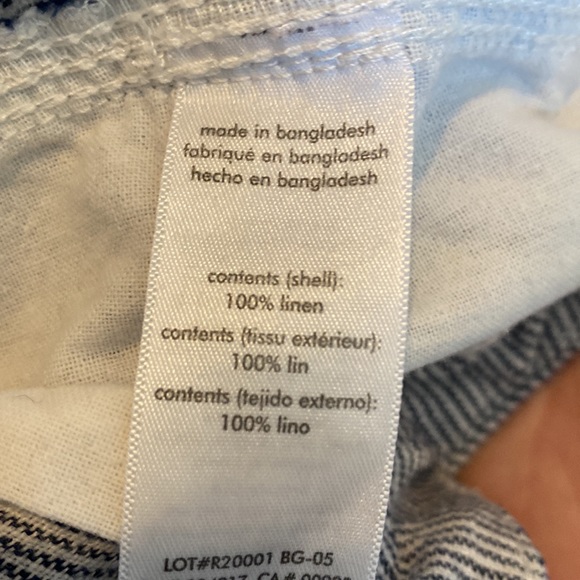 Onia Linen Striped Bermuda Shorts - Picture 6 of 7